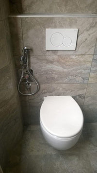 Kit idroscopino cromato con chiusura automatica flessibile cm 120 con supporto