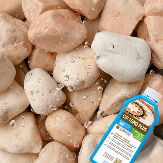 Ciottoli rosa corallo effetto bagnato brillante protettivo cir tono plus *** misura 25/40, formato 25 kg + 1 l, confe...