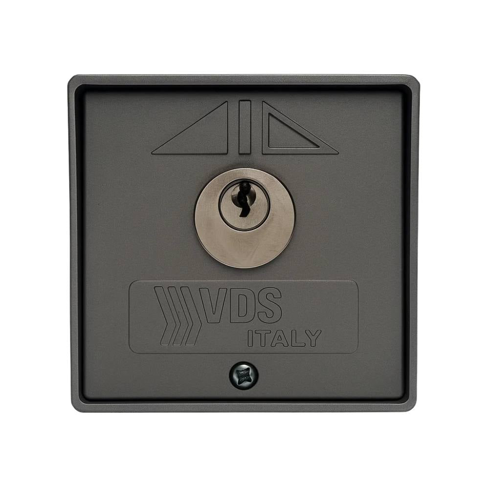 Vds 198/2 selettore da parete con chiave in alluminio alta sicurezza grigio