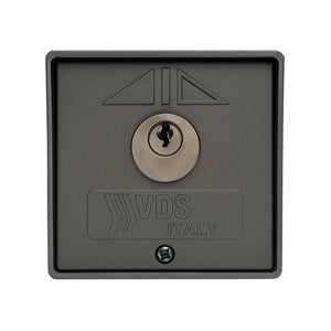 Vds 198/2 selettore da parete con chiave in alluminio alta sicurezza grigio