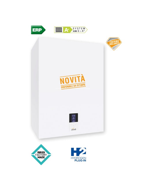 Caldaia Ferroli a condensazione Bluehelix HiTech RRT 34 K 50 con accumulo di 50 litri kit scarico fumi omaggio low NOx Metano o GPL - Novità