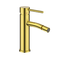Miscelatore monocomando per bidet serie jazz installazione rapida con piletta click clack *** finitura- oro lucido, c...