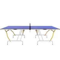 Tavolo da ping pong pieghevole compatto con 2 racchette e 3 palline 274L x 152,5l x 76H cm blu