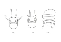 Sedia Mini Paris Bordeaux Cm Ø 45X62