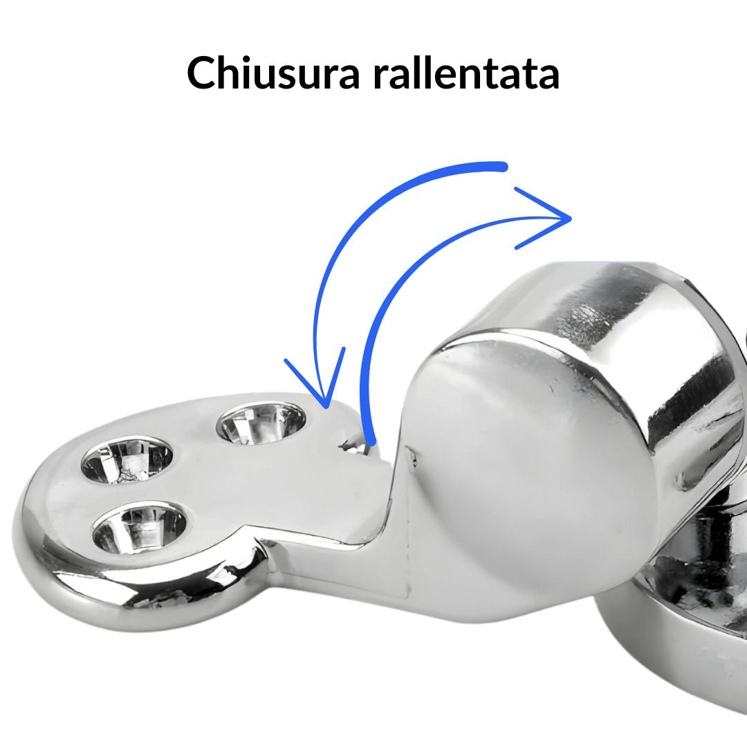 Cerniere cromate sedile wc copriwater fantasia staffe frizionato soft ogomondo *** confezione 1