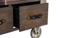 Tavolo Da Caffe' Old Style C/Vetro Cm 83X80X52,5