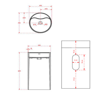 Lavabo monoforo free standing klaus plus artificial stone bianco opaco matt *** confezione 1