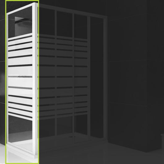 Ogomondo lato fisso per box doccia slide cristallo temprato bianco *** misure 78-80,5xh185 cm serigrafato, confezione 1