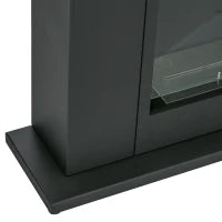 Camino Bioetanolo da Terra con Bruciatore da 0.9L Durata 3 Ore, Area Riscaldata 20-25 m², 73x20x75cm, Nero