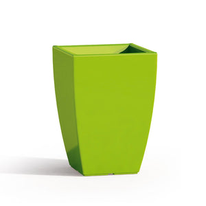 Vaso Parodia Resina Quadrato Verde H50 33x33Cm