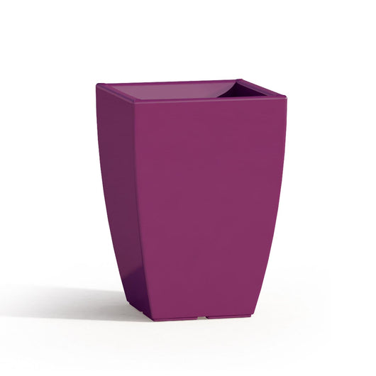 Vaso Parodia Resina Quadrato Viola H50 33x33Cm