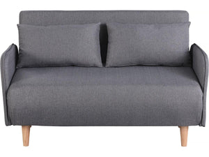 Divano Letto Pieghevole 2 Posti Grigio Convertibile 140cm Habitat et Jardin