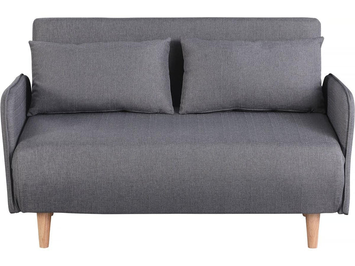 Divano Letto Pieghevole 2 Posti Grigio Convertibile 140cm Habitat et Jardin
