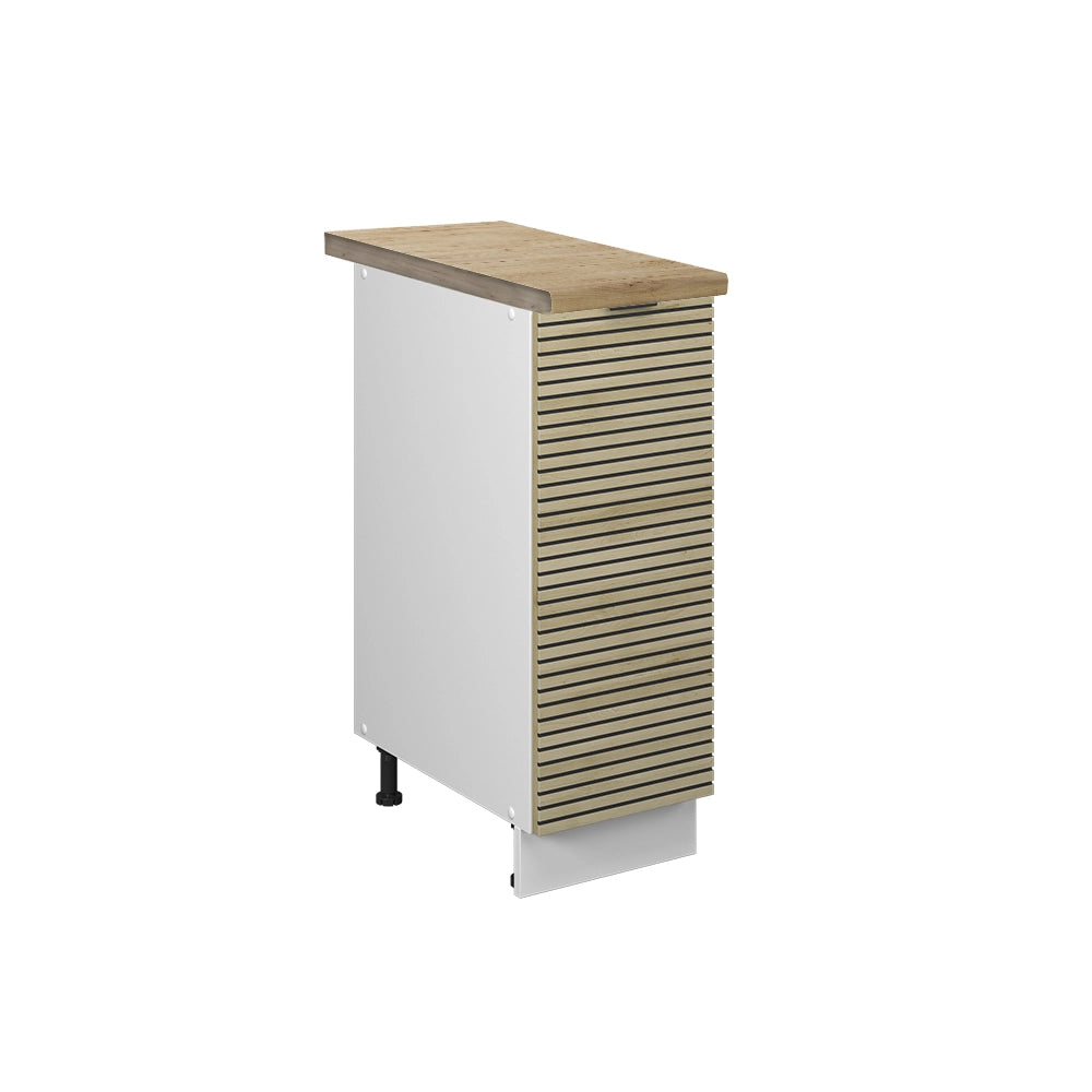 Armadio cucina dispensa alto Fame-Line Pannello in quercia/Bianco 30 cm, PL Rovere Vicco