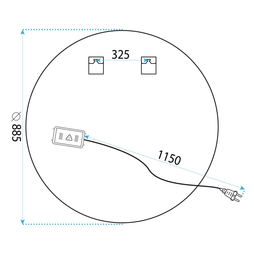 Specchio Led 90cm Bas