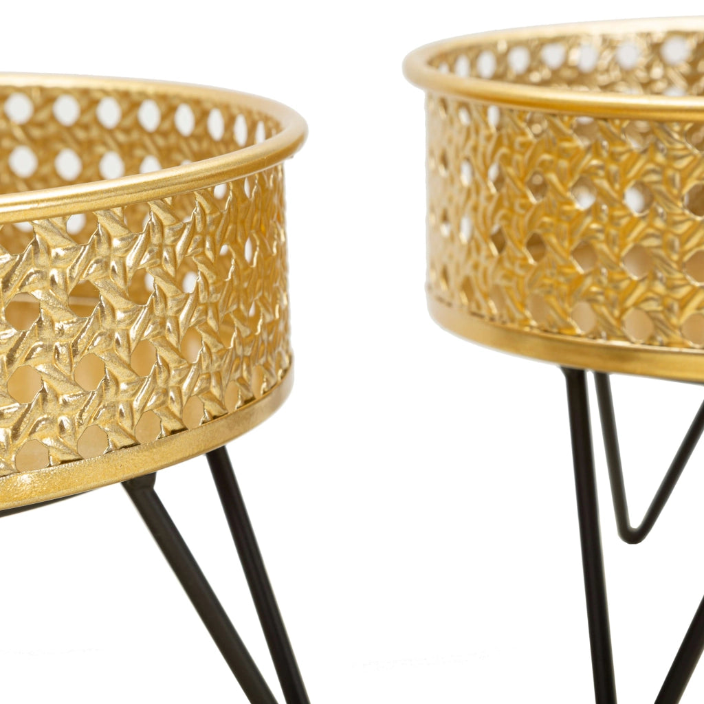 BarHar, Vaso set 2 Vasi, Portavasi Rimovibili, oro