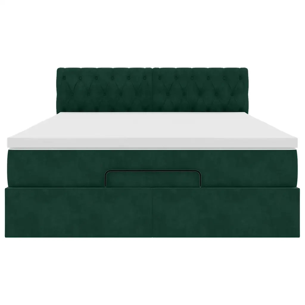 Struttura Letto Pouf con Materasso 140x200 cm in Velluto