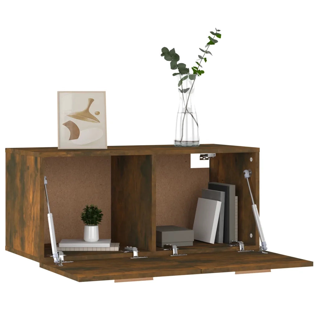 Mobile Parete Rovere Fumo 80x35x36,5 cm in Legno Multistrato 817603