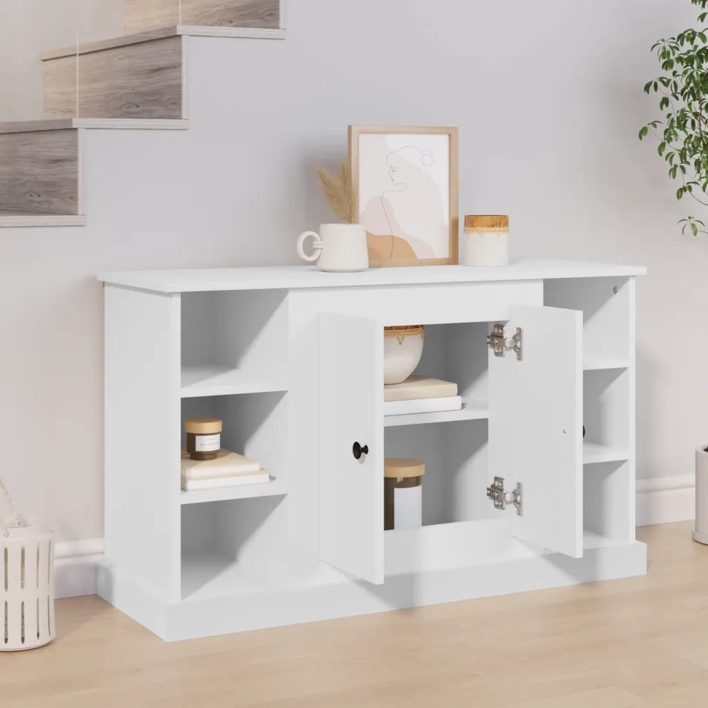 Credenza-Buffet-Armadio da cucina Bianca 100x35,5x60 cm in Legno Multistrato
