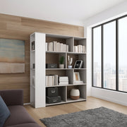 Biblioteca Oro, Libreria 6 Ripiani, 129x33x174h cm Bianco