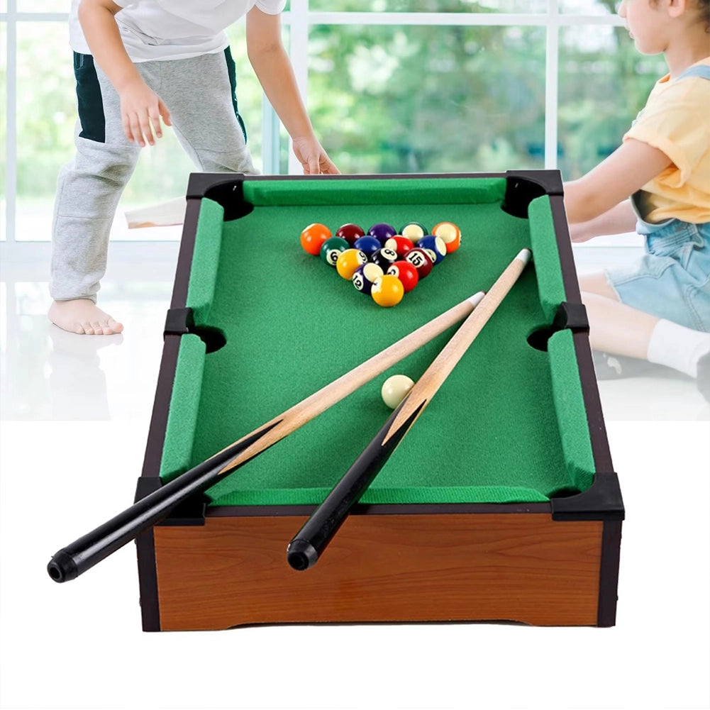 Mini Carambola da Tavolo Gioco Biliardo con Stecche e Palle 36 x 24 cm 6 Buche