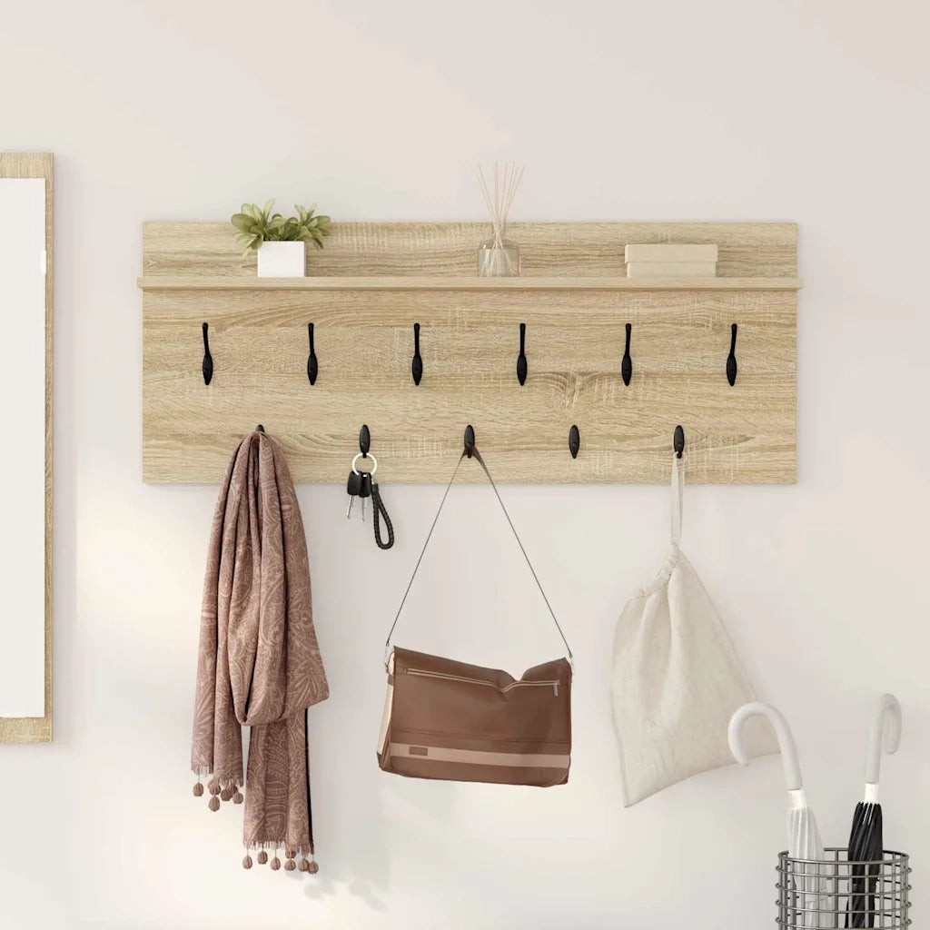 Appendiabiti a muro Rovere Sonoma 100 x 40 x 12 cm 874445