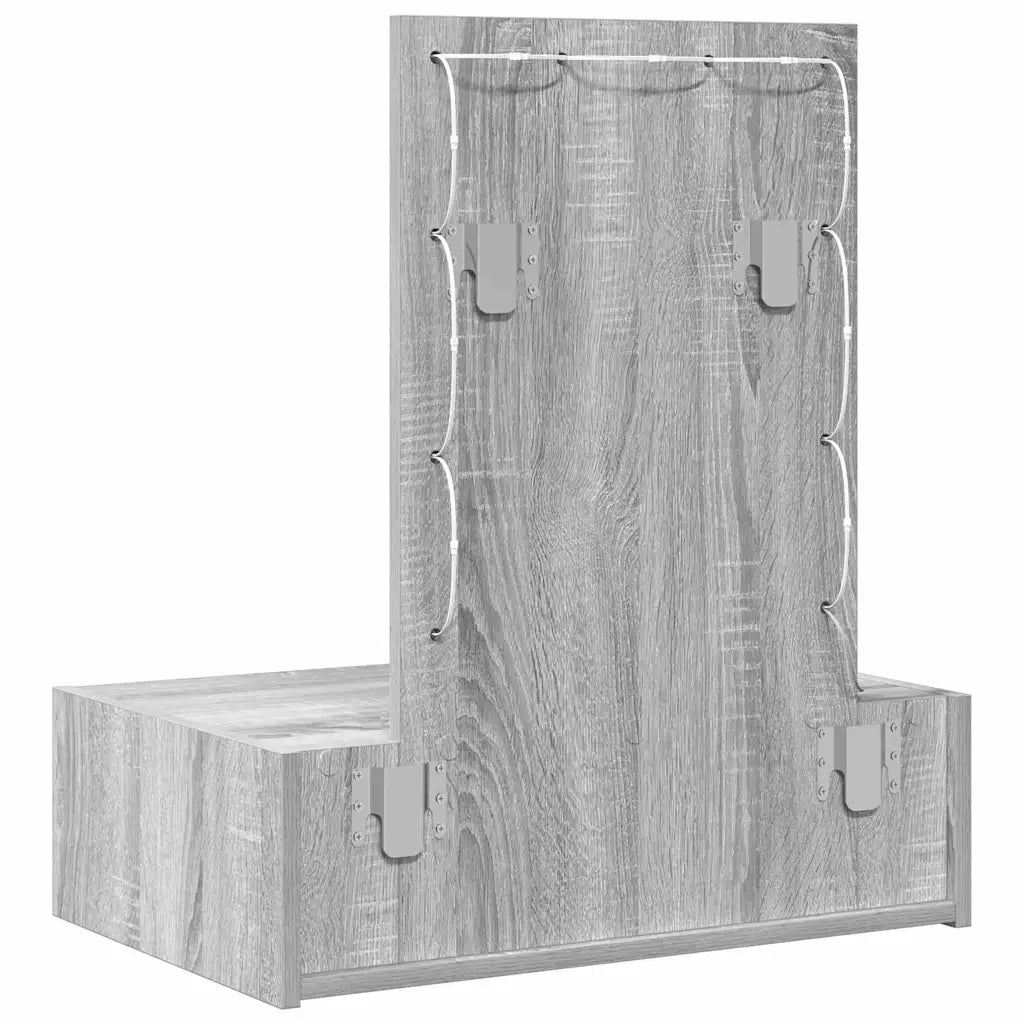 Tavolo da Trucco Grigio 60 x 40 x 70 cm Legno ingegnerizzato 865222