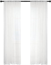 Gordiglie semi trasparenti Bianco stoffa Look Camera da soggiorno Camera da letto 137 x 213 cm