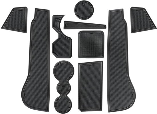 Matte antiscivolo per console centrale, 10 pezzi, per auto Golf 8, anni 2020-2024, modello MK8, accessori per auto Golf 8, mattoncini in gomma per console centrale, 10 pezzi, colore nero.