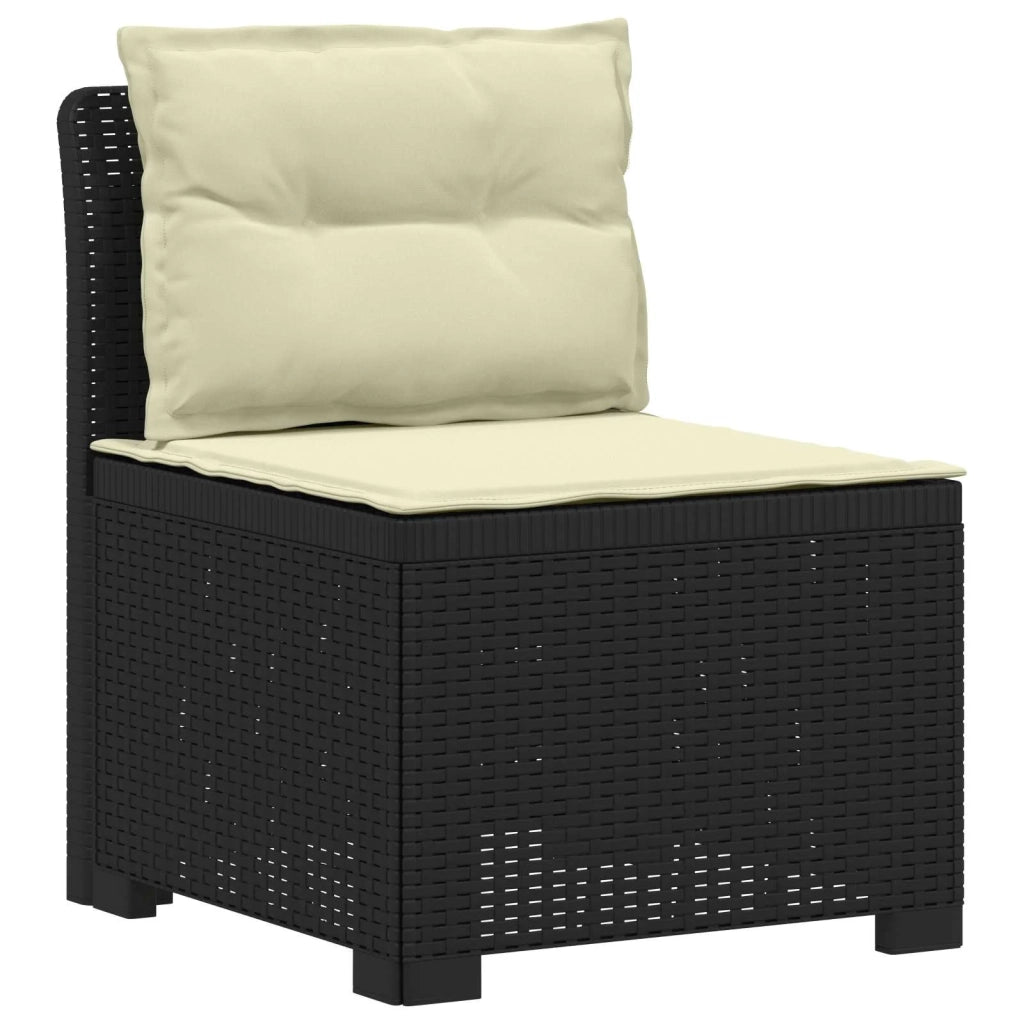Divano da Giardino 5 Posti con Cuscini Stile Rattan PP 3444050