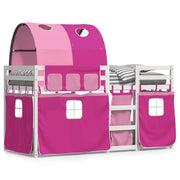 Letto singolo | Letto per adulti | Letto a Castello senza Materasso Rosa 80x200 cm Legno di Pino