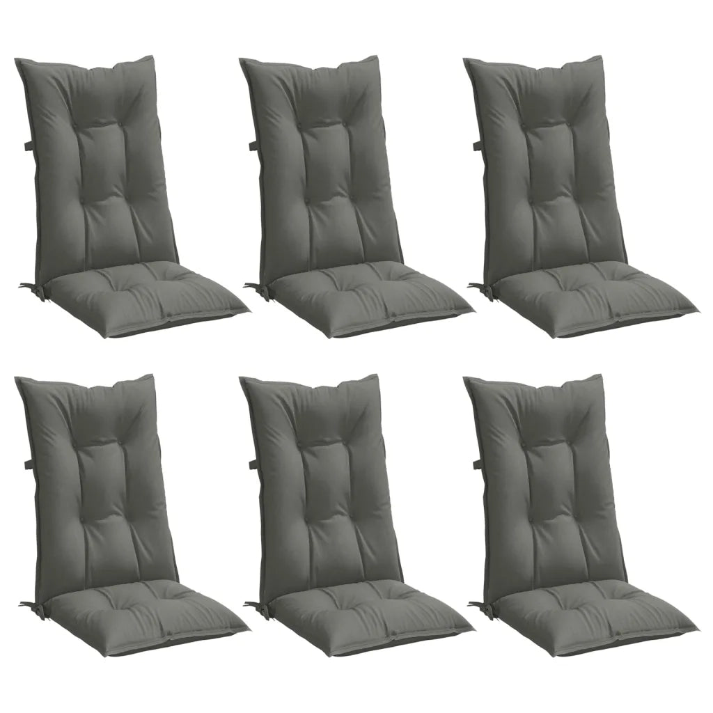 Cuscini Sedia Schiena Alta 6 Grigio Mélange 120x50x7 Tessuto 4002351
