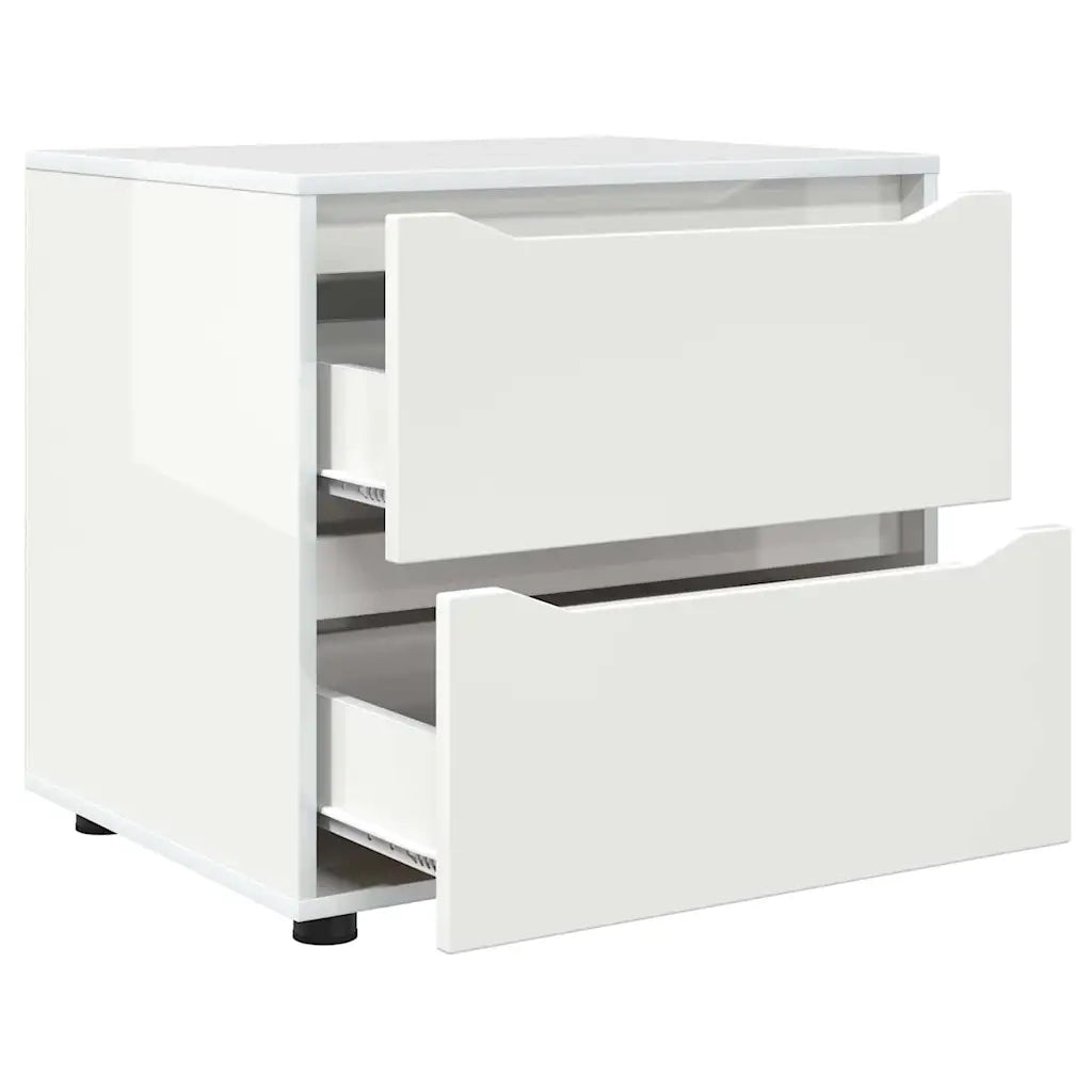 Armadio Bianco Lucido 60 x 48 x 57 cm Legno multistrato