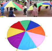 Gioco di Squadra Esterno per Bambini - Paracadute con 8 Maniglie - 2m di Diametro - Multicolore
