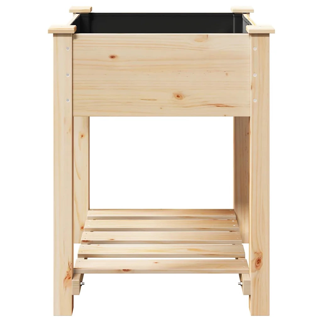 Vaso da giardino con lo scaffale Beige 60,5 x 60 x 76,5 cm 42006577