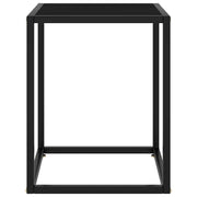 Tavolino da salotto | Tavolino da caff¨¨ | Tavolino da Soggiorno Nero con Vetro Nero 40x40x50 cm