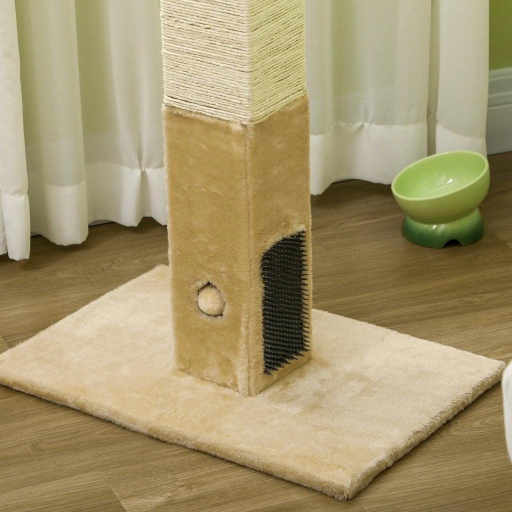 Grattatoio per gatti con palla e sonaglio ¨C zephmum ¨C 59.5x39x79 cm beige