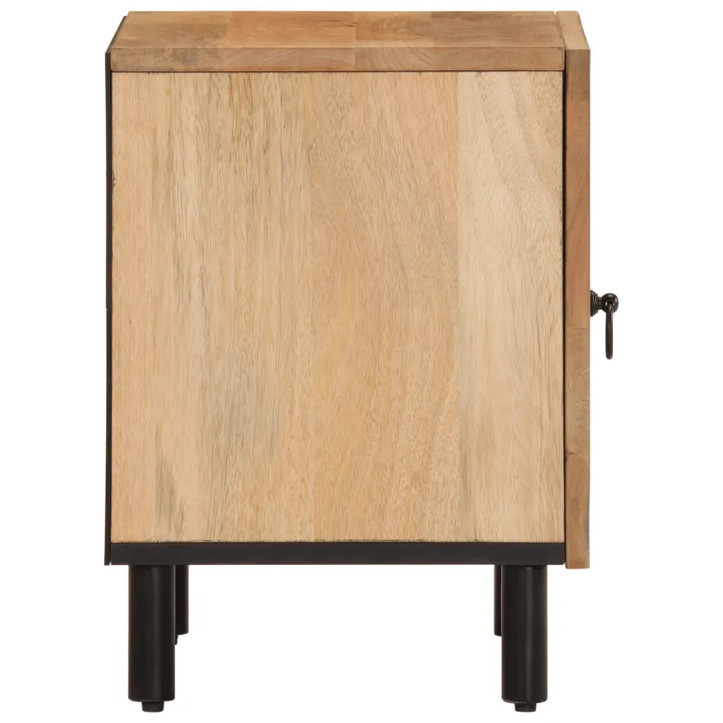 Comodino | Armadio da Notte | Mobiletto da notte 40x33x46 cm in Legno Massello di Mango