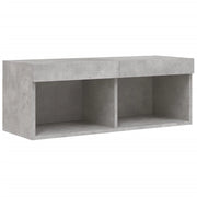 Mobile TV multimediale mensola TV credenza mobile TV per sala da pranzo soggiorno camera da letto con luci LED 80 x 30 x 30 cm grigio 02_0026615