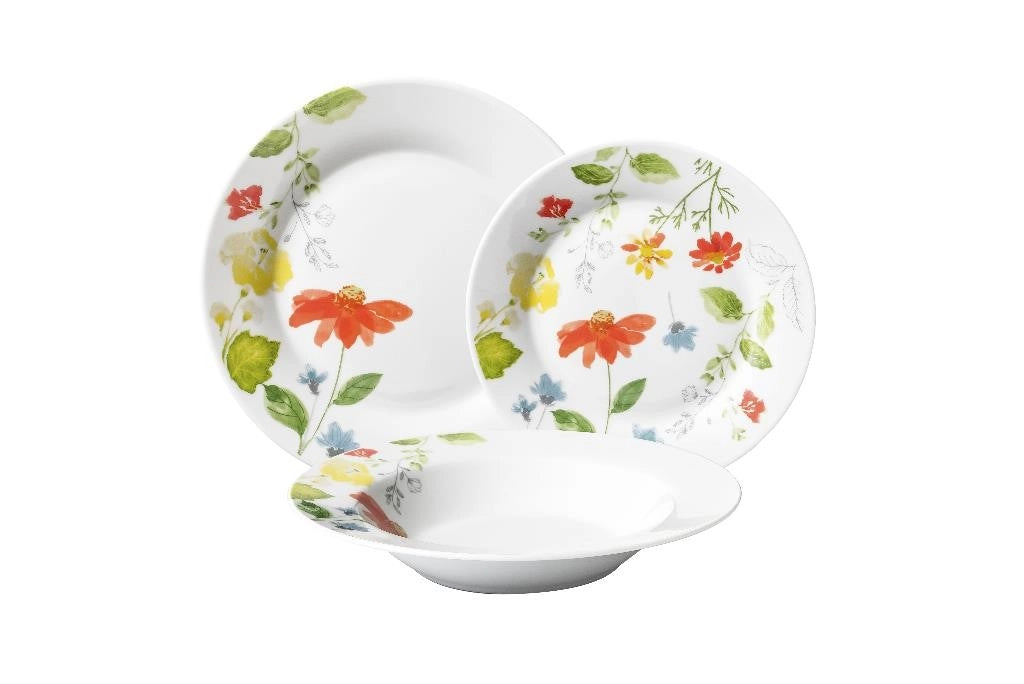 Servizio di Piatti da Tavola in Ceramica Basilea 18 Pezzi