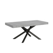 Tavolo allungabile 90x180/284 cm Famas telaio Antracite - Cemento