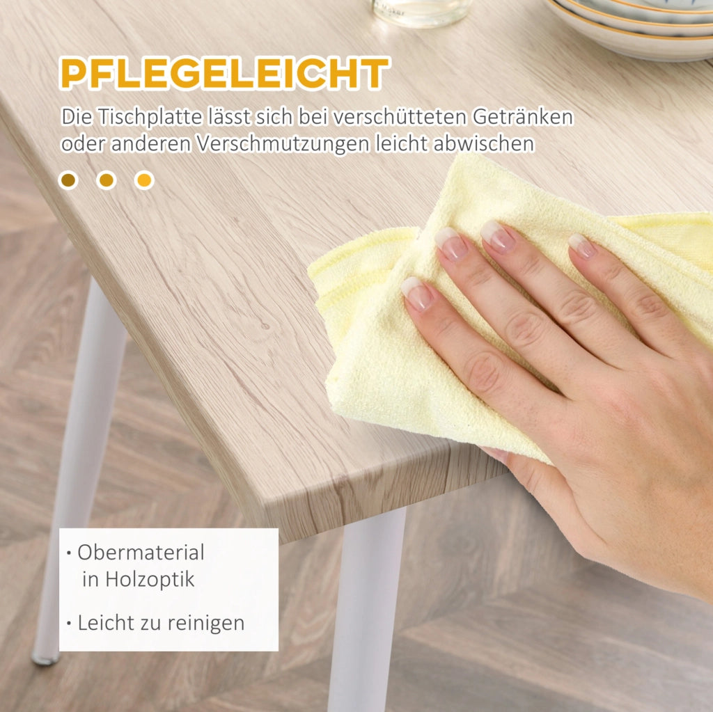 Set tavolo da pranzo con 2 sedie in MDF naturale