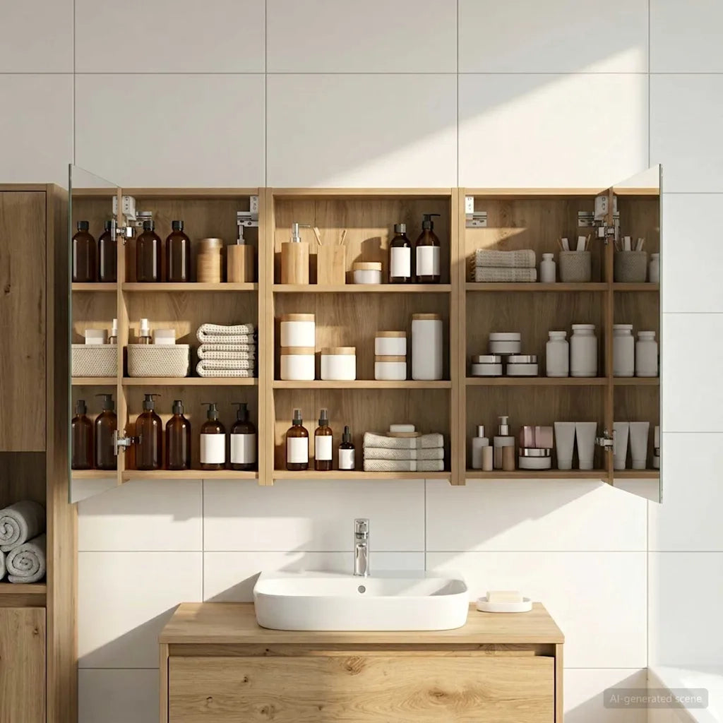 Set di Armadi da Bagno con porta 3 pcs 120 x 10,5 x 60,5 cm 3403735