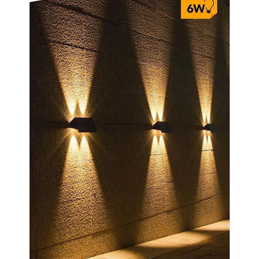 Trade Shop - Applique Biemissione Led Lampada Solare Parete Ip65 Luce 3000k 6500k Nero Yh0616 -