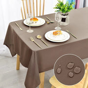 Tavolo impermeabile, asciugabile, tovaglia per tavolo vetrata, resistente alla macchia, per sala da pranzo, giardino, festa, matrimonio o uso domestico, 140x280cm
