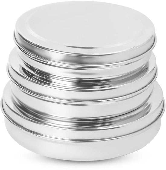 Set di contenitori in acciaio inossidabile, set di 3 pezzi, grande (23 oz, 30 oz, 40 oz)