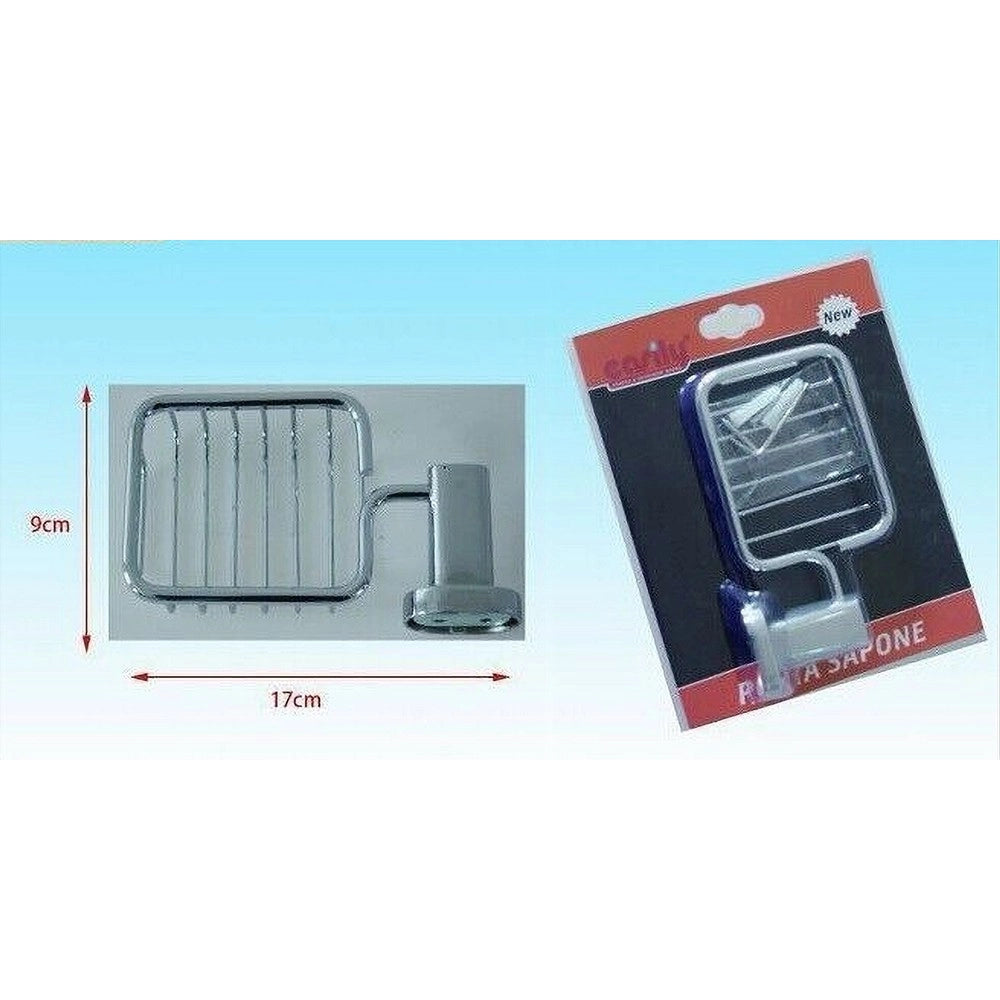 Trade Shop - Mensola Bagno Doccia Porta Sapone Saponetta Rettangolare Fissaggio A Muro 52430a -