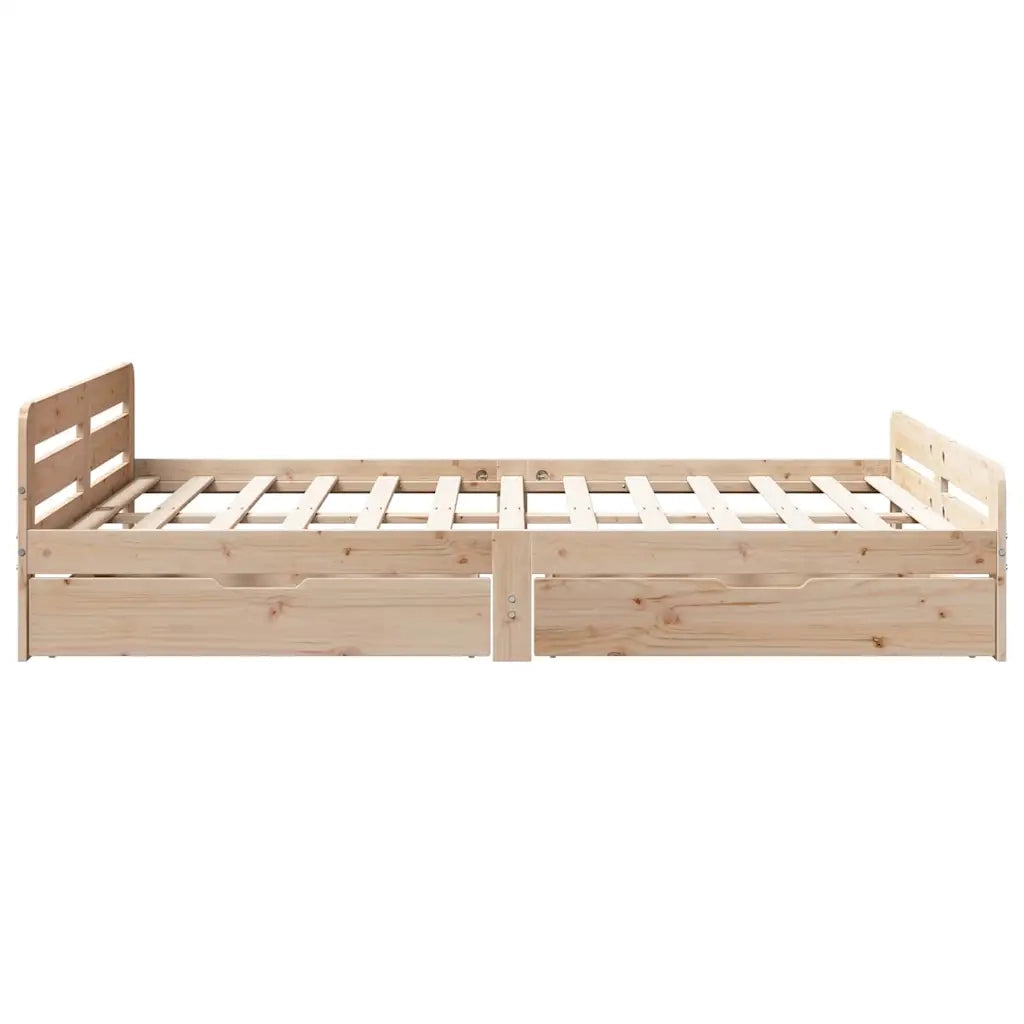 Letto senza Materasso 150x200 cm in Legno Massello di Pino