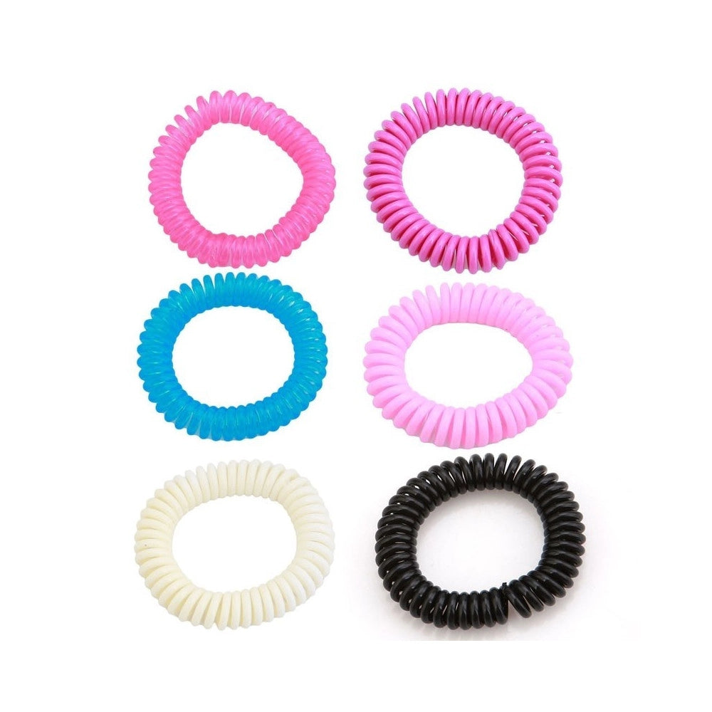 Trade Shop - 2pz. Bracciale Citronella Spirale Polso Repellente Antizanzare Insetti Elastico -