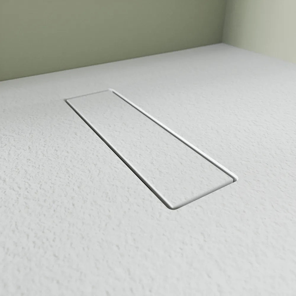 Piatto doccia 80x120 cm in marmoresina bianco effetto pietra | Merlera